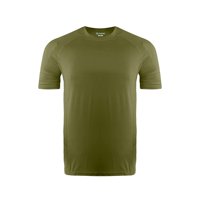 Snix - Polera Deportiva Elasticada Manga Corta Verde Musgo Talla S
