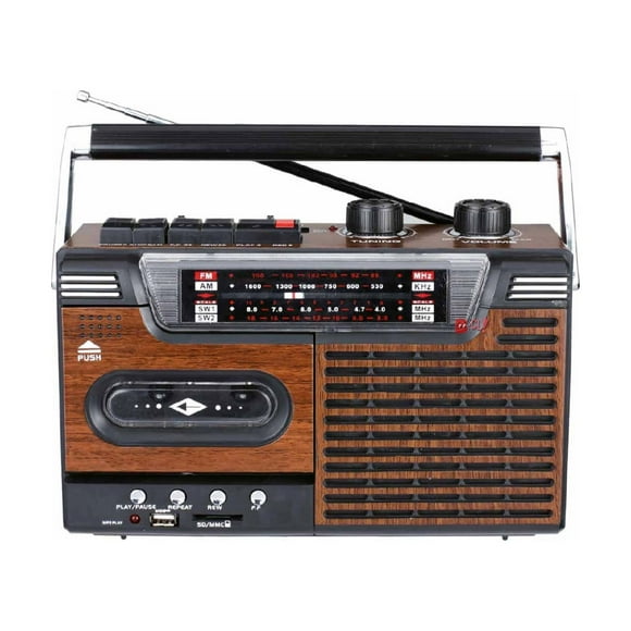 Radio Retro Cassette Con Bluetooth 20w Back To Retro - Ps
