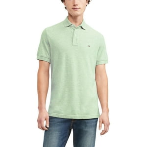 Polo Tommy Hilfiger B7886 Soft Green Htr Para Hombre
