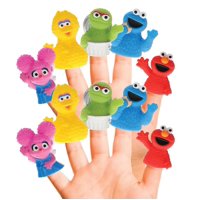 Set De Marionetas Con Dedos Sesame Street 10 Piezas Pvc Impermeable