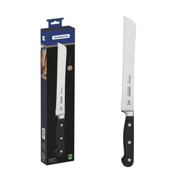 Cuchillo para Pan Tramontina Century con Lámina en Acero Inoxidable y Mango en Policarbonato y Fibra de Vidrio 8"