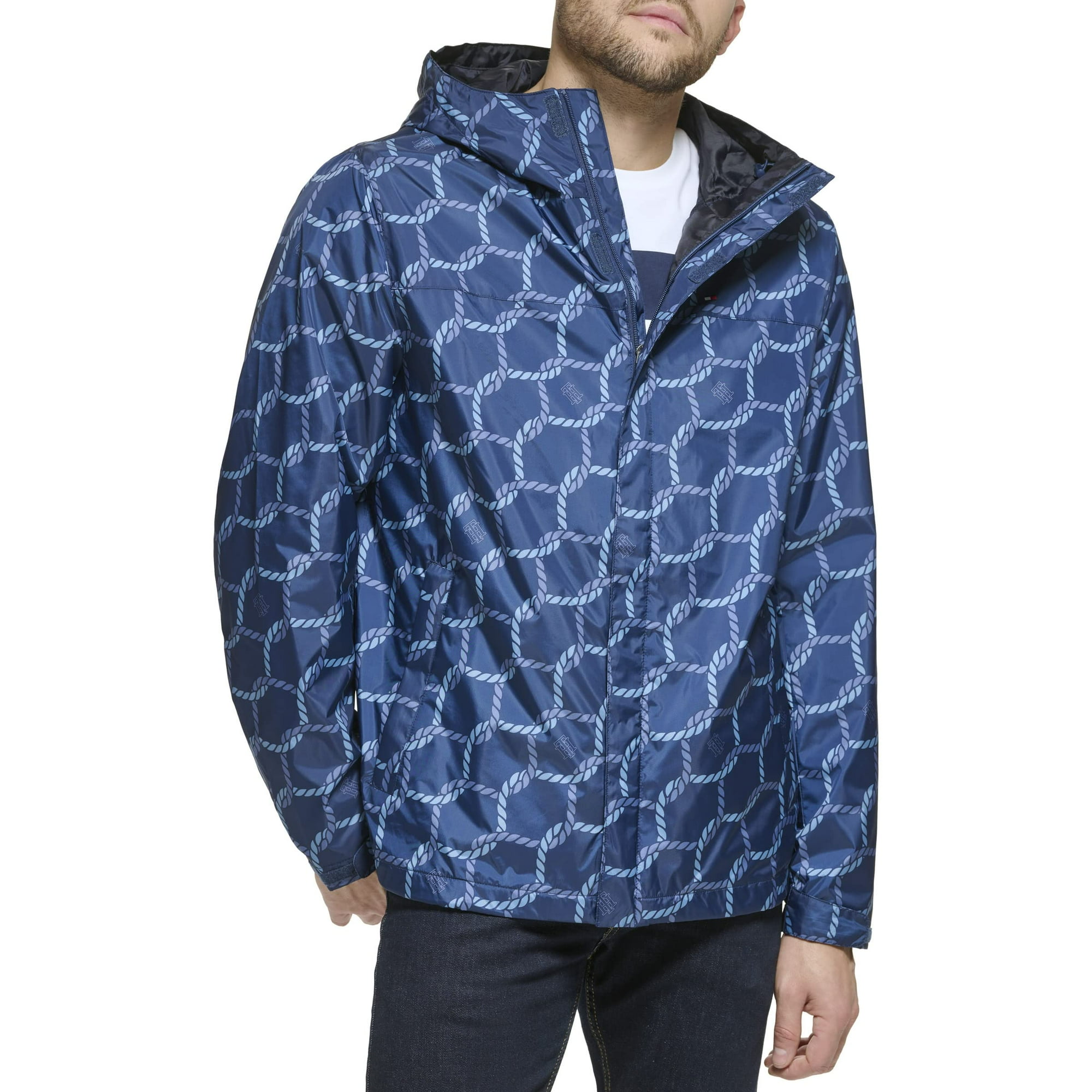 Chaqueta Tommy Hilfiger Ligera Impermeable Azul Marino Para Hombre