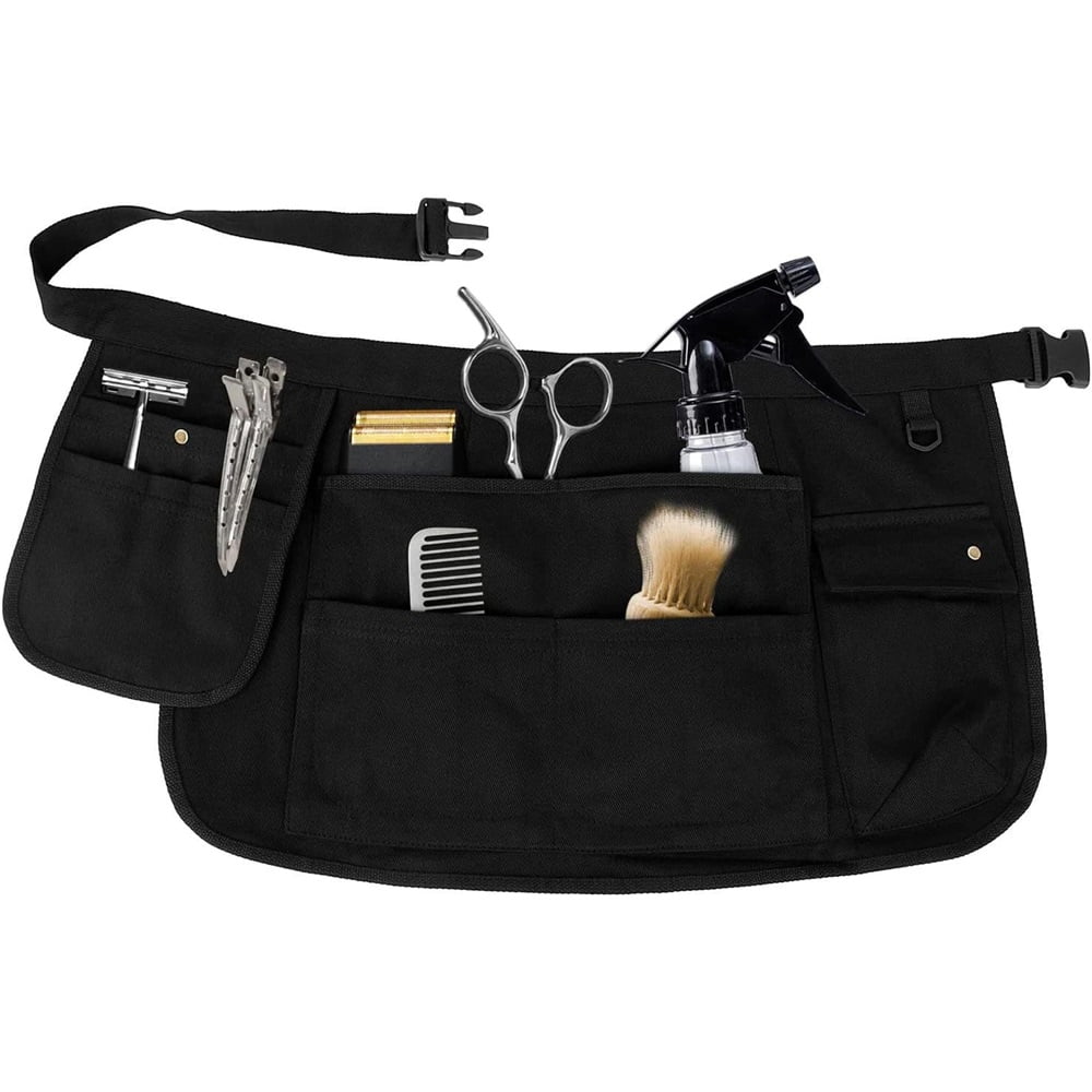 Xusx111 - Herramienta Delantal Medio Delantal De Lienzo Con Muti-bolsillos Para Casa Jardín Pintura Artesanía Madera Negro (solo Bolsa De Almacenamiento)