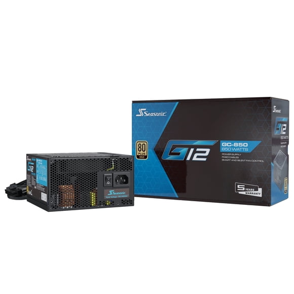 Fuente de Poder Seasonic G12 GC-850, 850W, Cables Fijos, Certificada 80 Plus Gold, ATX