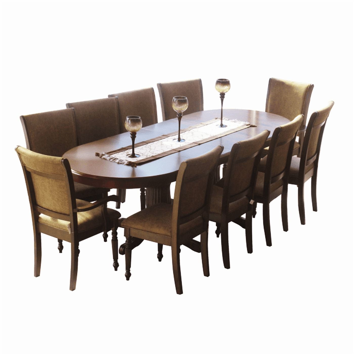 Muebles Santa Ana - Juego De Comedor 8 Sillas + 2 Sitiales Tibet