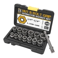 Ioensy - Juego De Herramientas Para Quitar Tuercas Y Pernos De Impacto, 14 Uds., Herramientas Manuales De 6,35Mm - 19Mm