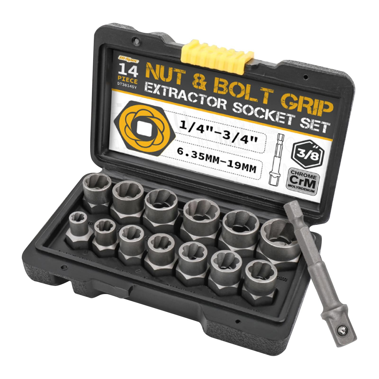 Ioensy - Juego De Herramientas Para Quitar Tuercas Y Pernos De Impacto, 14 Uds., Herramientas Manuales De 6,35mm - 19mm