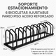 thumbnail image 2 of Bicicletero Soporte Estacionamiento 6 Bicicleta Ajustables, 2 of 8