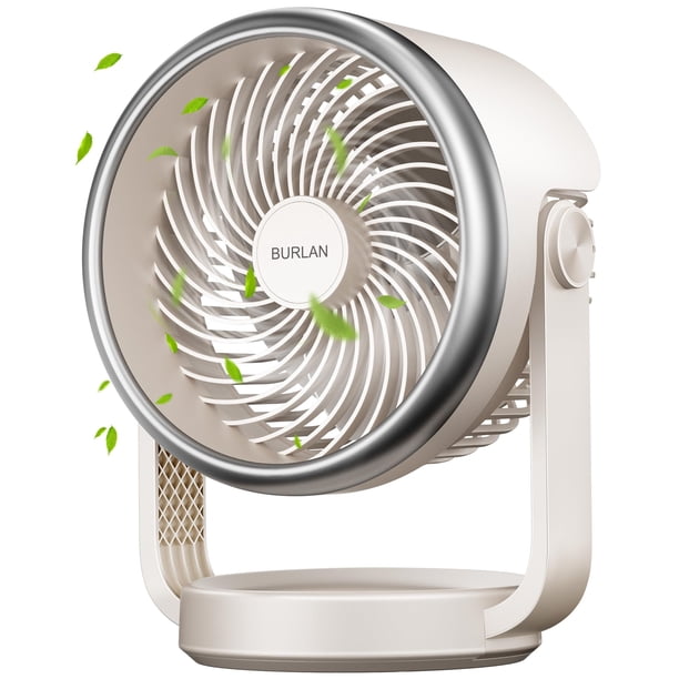 Ventilador de escritorio BURLAN, circulador de aire de 25 cm, 70 m³/h, 4000 mAh, recargable