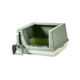 thumbnail image 2 of Caja de arena para gatos Bandeja de arena Parte inferior desmontable Semicerrada para mascotas pequeñas Ahorro de espacio Suministros de limpieza para L verde, 2 of 5