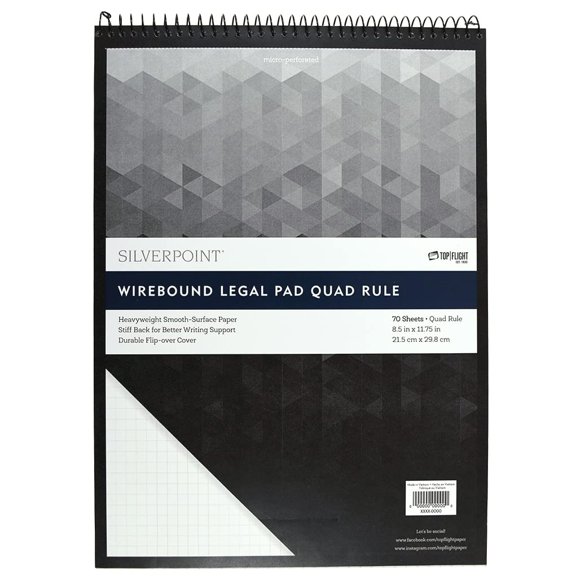 Cuaderno en blanco Top Flight 22 × 30 cm 70 hojas cuadrícula