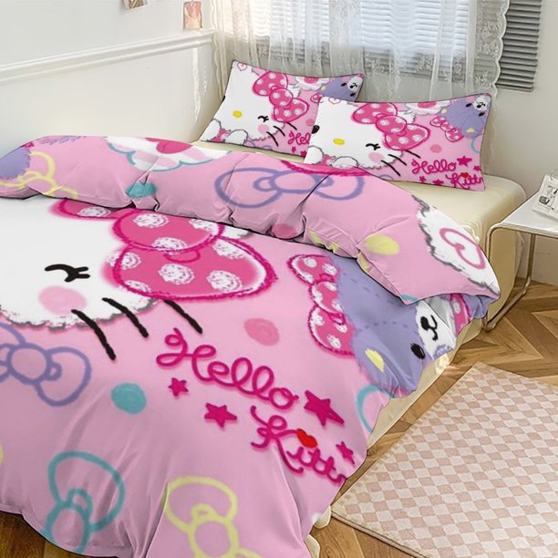 Hello Kitty Bedding Sets for Kids Men Women Twin Size Comforter Set