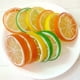 thumbnail image 4 of suxuMhao Rodajas de Naranja Artificial, 10 Piezas 2x0.3in Frutas Falsas Amarillas, Rodajas de Fruta Decorativas Modelo de Fruta de Plástico Rodajas de Naranja Simuladas, Rodajas de Fruta Artificial, 4 of 5