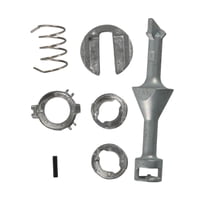 Magideal - Kit De Reparación De De Cilindro De Cerradura De Puerta, Kit De Reparación De Cerradura De Puerta Delantera Izquierda Derecha Plateada