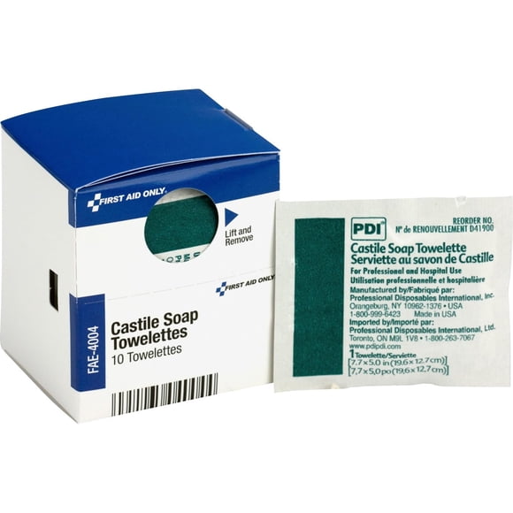 Toallitas de Limpieza de Piel First Aid Only FAE4004 - Pack de 10