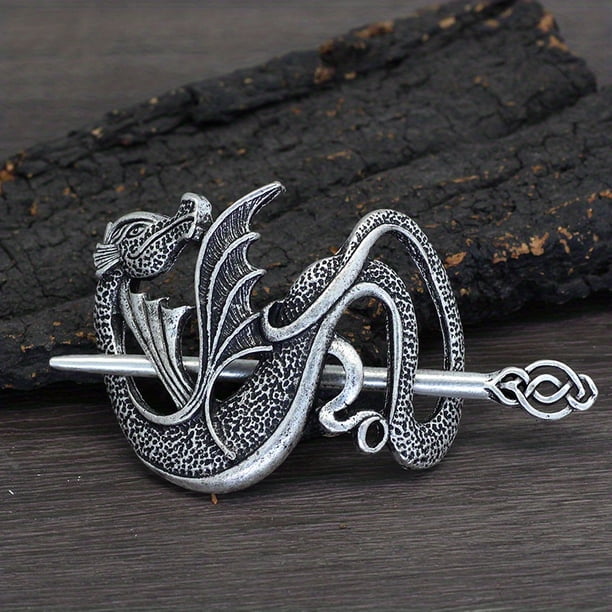 1pc Celtic Viking Crown Hairpin - Stunning Silver Irish Hair Accessory for Women - Perfect for Braids and Decorative Jewelry
