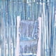 thumbnail image 1 of Xiao Hua Paquete de 2 Cortina de Línea de Lluvia Láser Brillante Azul Claro de 3.3 Ft x 6.6 Ft, Cortina de Línea de Lluvia con Borlas, Cortina de Fondo para Fotos, Suministros para Fiesta de, 1 of 5