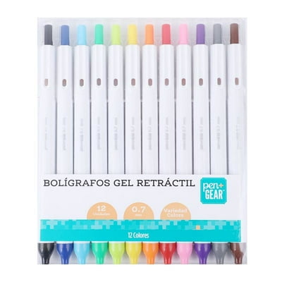 Lápiz Gel Retráctil 12 Unidades Pen&Gear