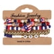 thumbnail image 1 of Set de Pulseras HESHPAWS USA American Flag 5PCS Rojo Azul Blanco, 1 of 3