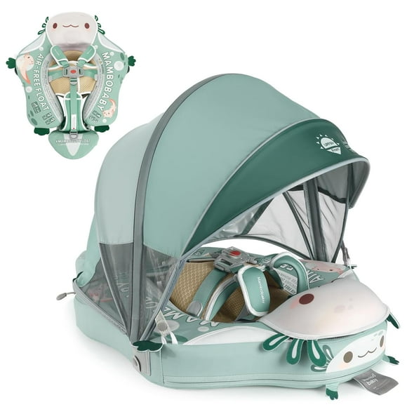 Flotador para piscina Mambobaby, no inflable, con color verde charol