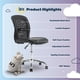 thumbnail image 4 of Silla de trabajo Serta Essential sin brazos con ruedas y respaldo de malla negra, 4 of 9