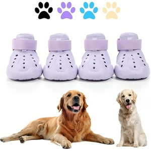 Veat00L - Zapatos Para Perros, 4 Sandalias Para Perros, Diseño De Pegatinas Mágicas Ajustables, Garras Protectoras, Fácil De Usar Y Quitar, Adecuado Para Diferentes Ocasiones
