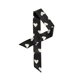 thumbnail image 1 of INSPIRE CHIC Mujer Pañuelo de Cinta Patrón de Corazón Estrecho Cabello Muñeca Bufanda Asa Envoltura Corazón Negro S, 1 of 5