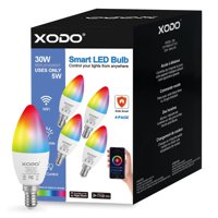 Bombillas Xodo Candelabro Inteligentes Wifi Rgb+W 5W Paquete De 4