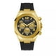 thumbnail image 1 of Reloj GUESS para hombre, 46 mm, correa negra, esfera negra, tono dorado, 1 of 1