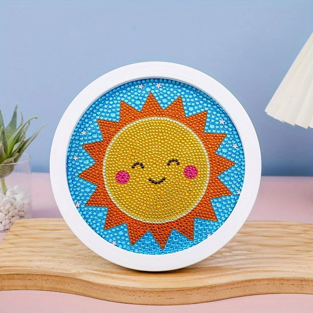 Children's Educational Toys Artificial Diamond Painting DIY Accessories Kit With Round Photo Frame