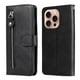 thumbnail image 1 of Funda con Cremallera para iPhone 16 Pro, Carcasa Cartera de Cuero PU con Soporte y Tarjetero, 1 of 6