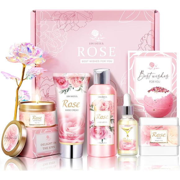 Set Spa Lucotiya Rose Regalo Mujer Baño y Cuidado