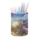 thumbnail image 1 of El Imaginario-theme Cylinder Pen Holder Pencil Organizer with Flannel Lining PVC Leather Material Cardboard Base for study work 10*8CM, 1 of 6