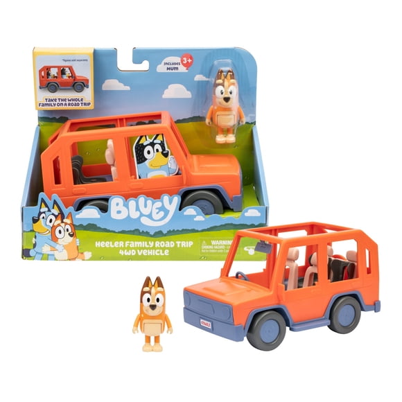 Vehículo 4x4 Bluey Family Road Trip con figura Chilli
