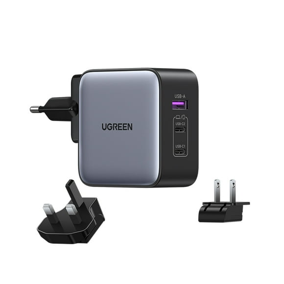 Cargador 65W Nexode 2 Usb-C /1 Usb-A Con Us/Uk/Eu Plug Para Viajar