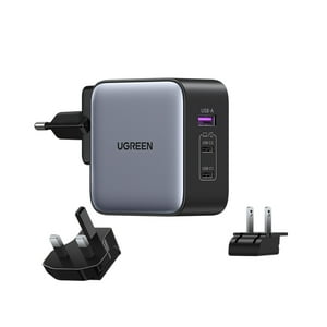 Ugreen - Cargador 65W Nexode 2 Usb-C /1 Usb-A Con Us/Uk/Eu Plug Para Viajar