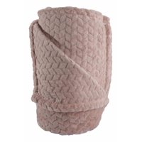 Frazada Andes Jacquard Flannel Rosa 1.5 Plaza