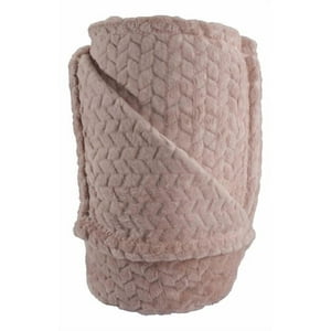 Frazada Andes Jacquard Flannel Rosa 1.5 Plaza
