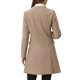 thumbnail image 3 of INSPIRE CHIC Abrigo de Invierno para Mujer Elegante Cuello en V Sin Cuello Abotonado Largo Abrigos de Guisante M Marrón, 3 of 6