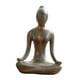 thumbnail image 3 of 1pc Yoga Girl Adornos Arte Estatuilla Estatua Pequeño Estante Escritorio Decoración Bronce Estilo 1, 3 of 3