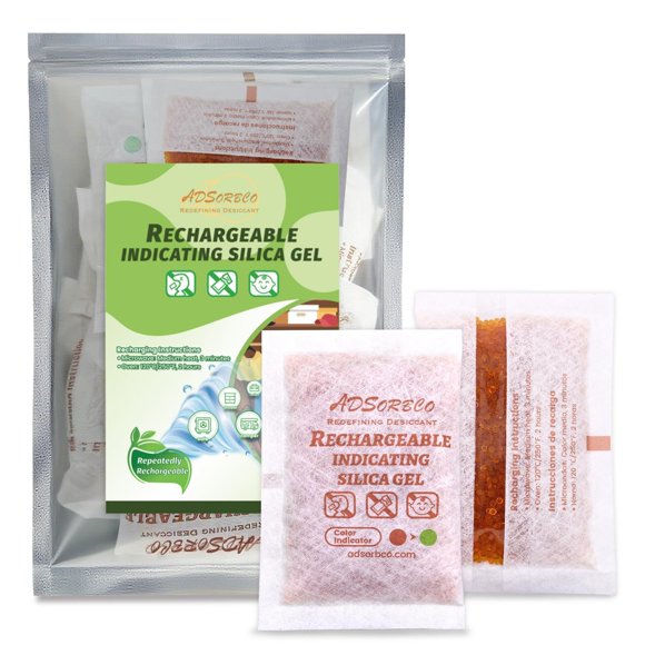 Paquetes desecantes de gel de sílice Adsorbco 500 g (paquete de 8)