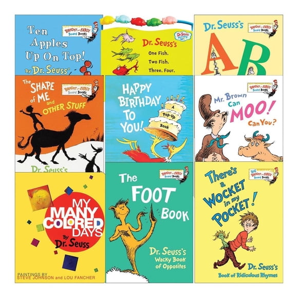 Libros de Cartón Kaplan Early Learning Dr. Seuss Set de 9