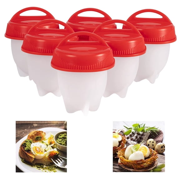 Cocedor de huevos cocidos de silicona BeTim, 6 piezas