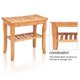 thumbnail image 5 of Banco de ducha Giantex Bamboo con estante de almacenamiento para interiores y exteriores, 5 of 9