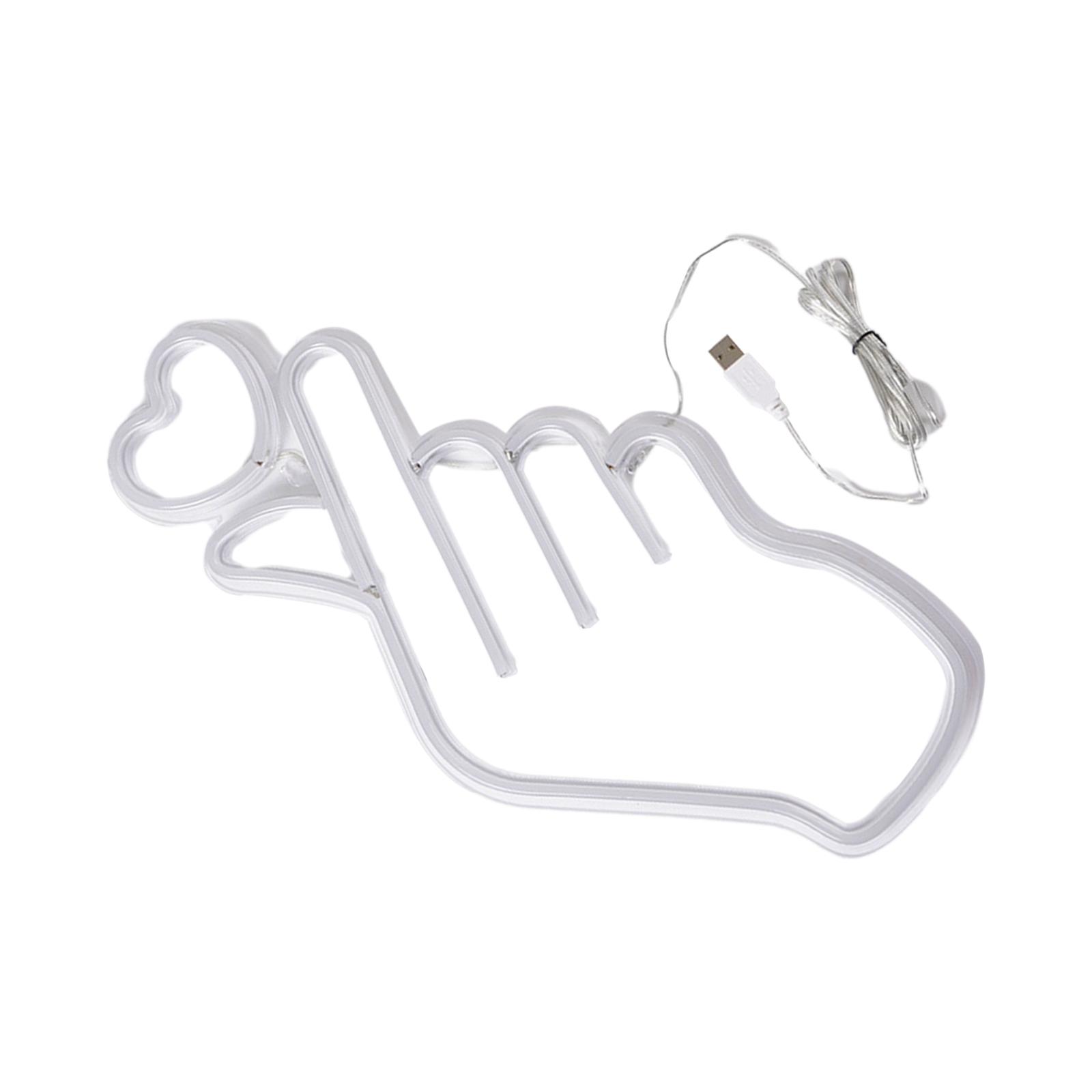 Ioensy - Muestra De La Lámpara De Neón Del Corazón Muestra De Neón Del Usb Para La Decoración De La Pared De La Boda Del Festival