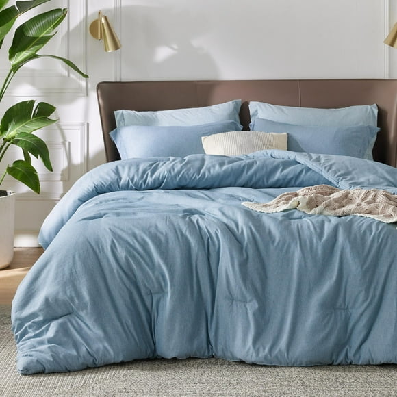 Juego de edredón Bedsure King Size Storm Blue para todas las estaciones
