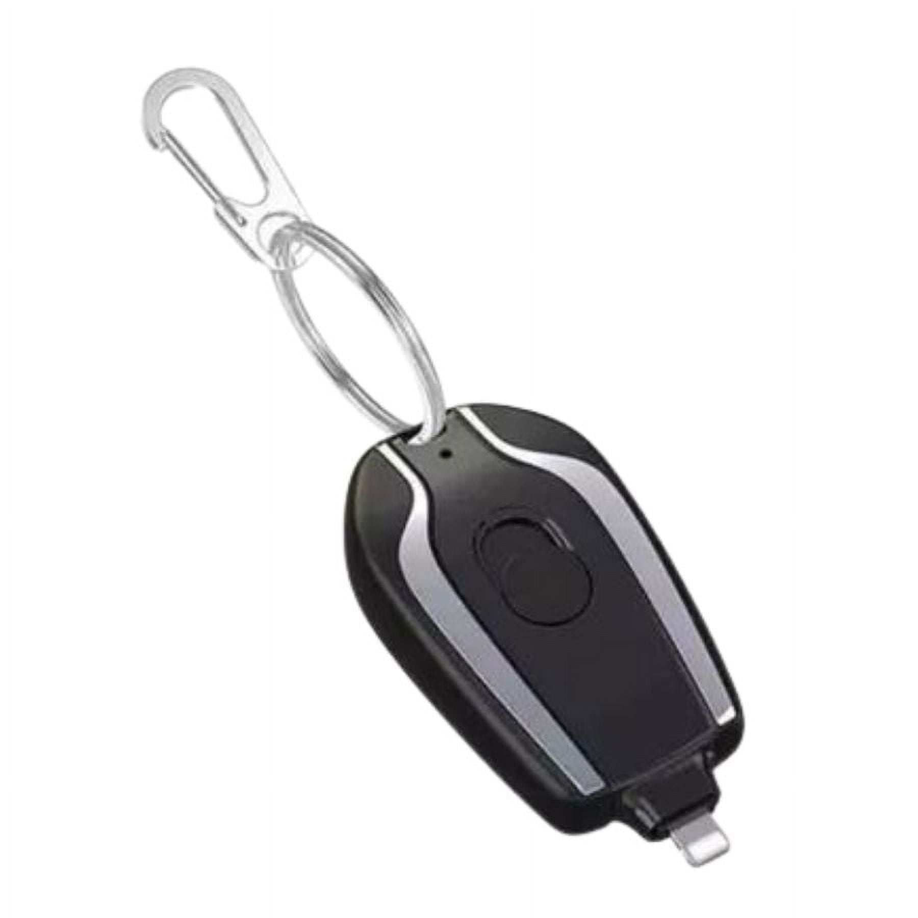 Click Ventas - Llavero Portátil Mini Power Bank De 1500 Mah Tipo Iphone Negro