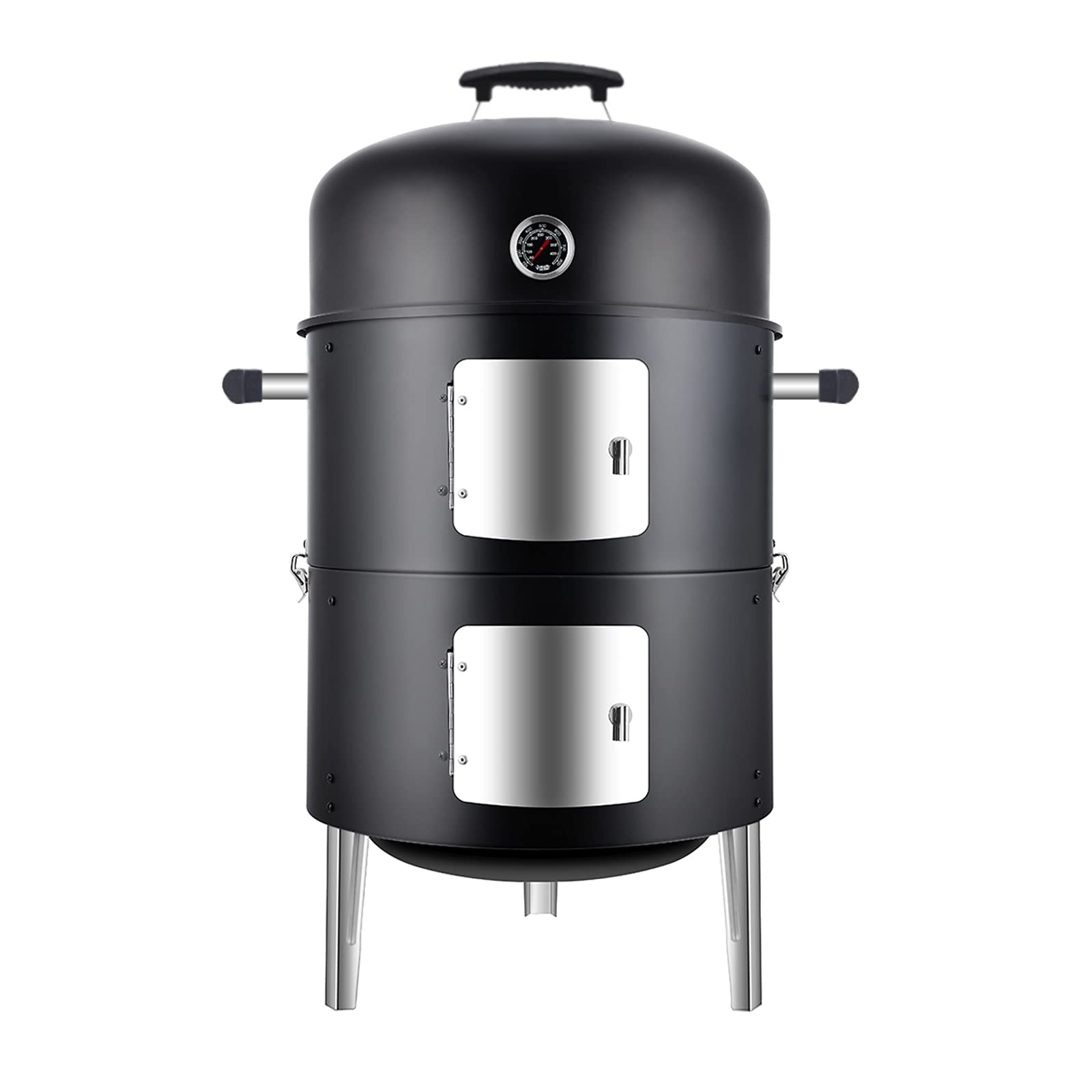 Parrilla Para Barbacoa Sunlifer, Ahumador De Carbón 3 En 1 Para Exteriores