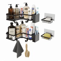 Organizador De Ducha 6 Piezas Simpel Gancho Acero Al Carbono