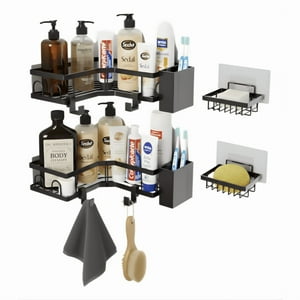 Organizador De Ducha 6 Piezas Simpel Gancho Acero Al Carbono